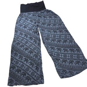 Earthbound Trading Co.‎ XL Elephant Print Wide Leg Boho Comfy Pants
